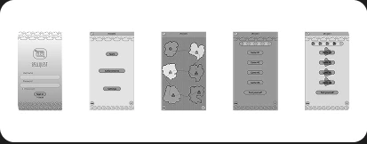 Early SpellQuest educational app interface concepts